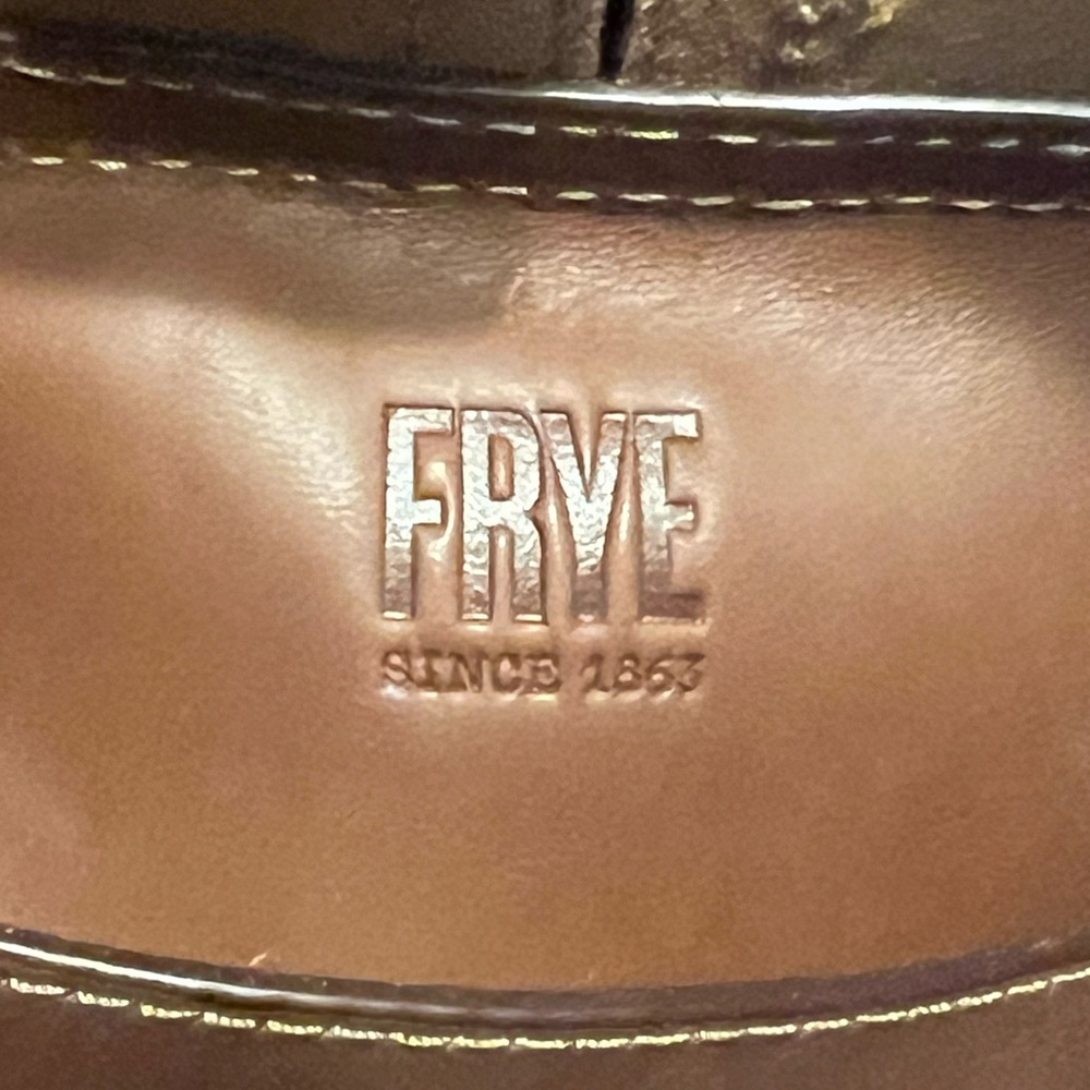 VERY RARE - FRYE Women's Ilana Color Block Bucket Hobo Leather Bag, Cognac Multi - Picture 5 of 13
